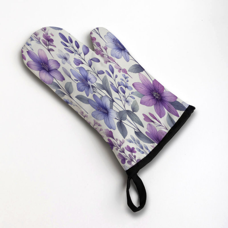 Lilac Fields Oven Mitt Cotton Twill
