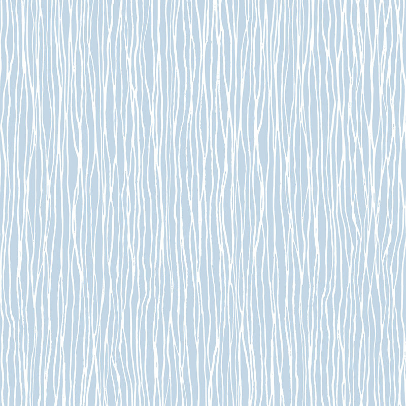 Papier peint, Blanc / Bleu clair