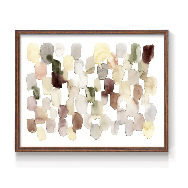 Melted Sediment III - Impression encadrée - Restickable, Noyer, H 11 po x l 14 po
