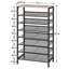 Shoe Rack 8 Tier Rustic Brown Industrial Hallway Furniture-122587743-122587745