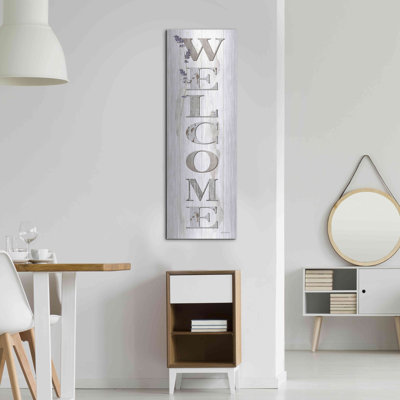 'Welcome' by Susie Boyer, Metal Wall Art, 16"x48"