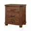 Ensemble de table de chevet rustique en bois massif récupéré à trois tiroirs Rustic