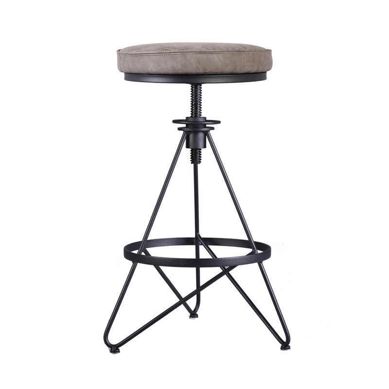 Tabouret pivotant à hauteur réglable, Noir / gris