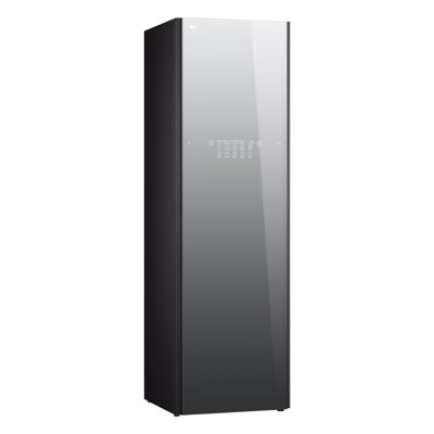 LG STUDIO Styler Smart STEAM Closet in Black Tinted Mirrored Finish with TrueSteam Technology and Moving Hangers