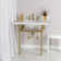 Templeton Marble Oval Console Bathroom Sink with Overflow