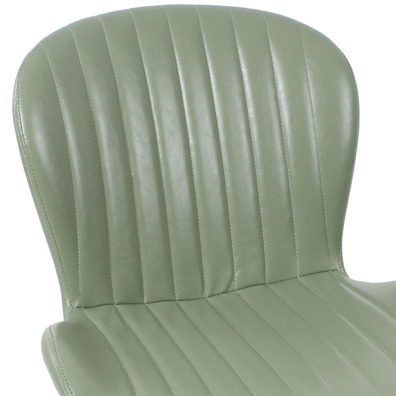Leather Side Chairs Dining Chairs, Green