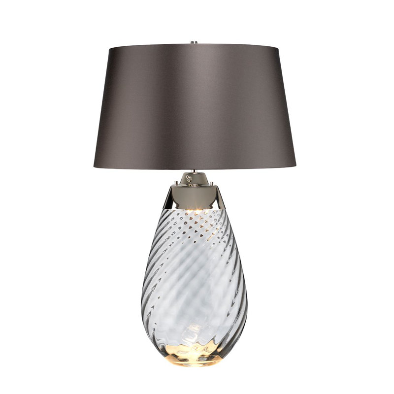 Lena Table Lamp, Silver, Silver, 29" H x 18" W x 18" D