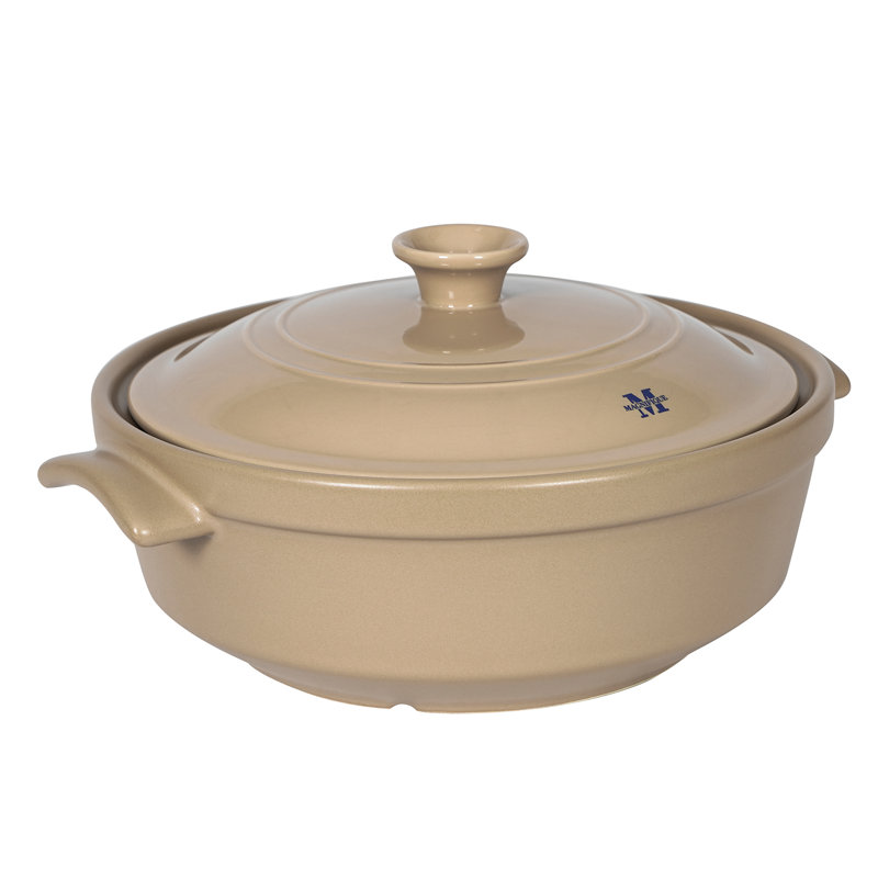 Magnifique pot Flami avec couvercle, pot en argile naturelle, 5 pintes, Cassonade
