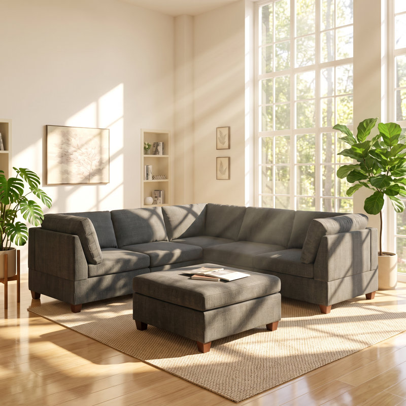 Fauteuil modulaire en chenille l 37 po x P 30 po x H 35 po Kanepe