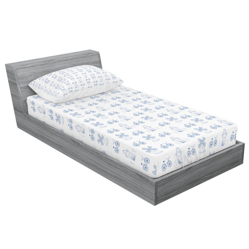 Microfiber Sheet Set, Twin Sheet Set + Fitted Sheet + 1 Pillowcase