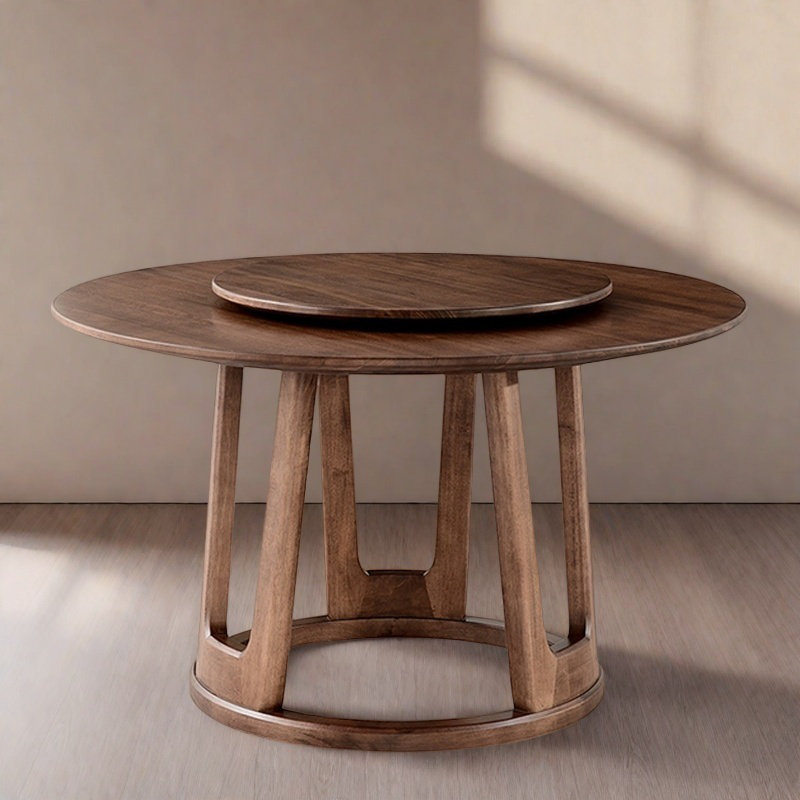 Table de salle à manger en bois massif de style français., H 29,9 po x L 47,2 po x l 47,2 po