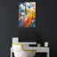 «Tightrope Dancer Above Carnival Colorful Dreamy Vibrant Landscape Nature», art mural-129477249
