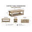 Table basse en bois de récupération massif moderne 40 po avec tablette à lattes Modern Natural-1212337524