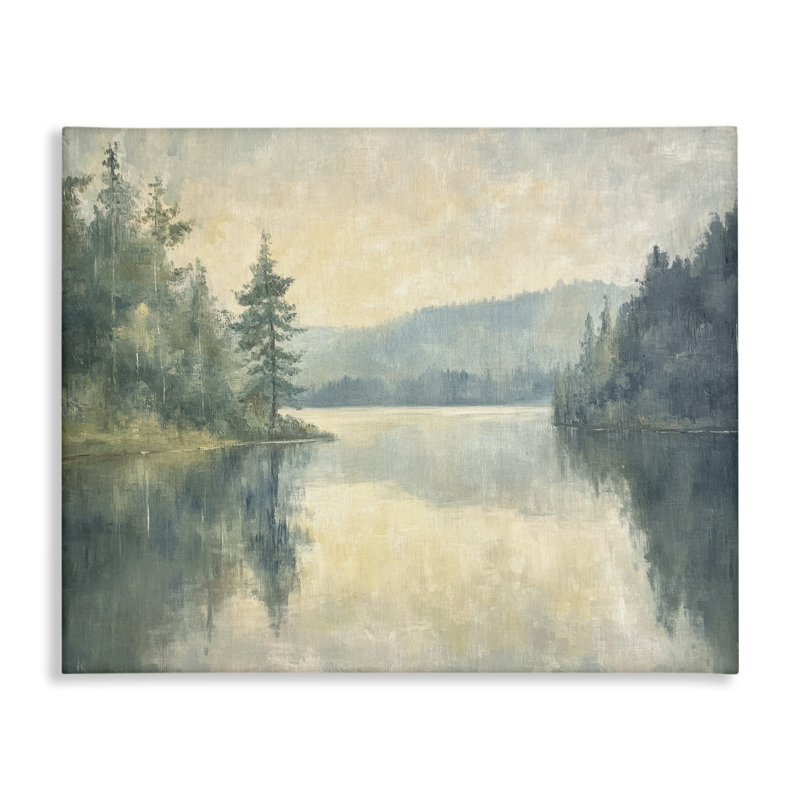 Paysage de montagne, toile par Petal Prints Design, H 16 po x l 20 po