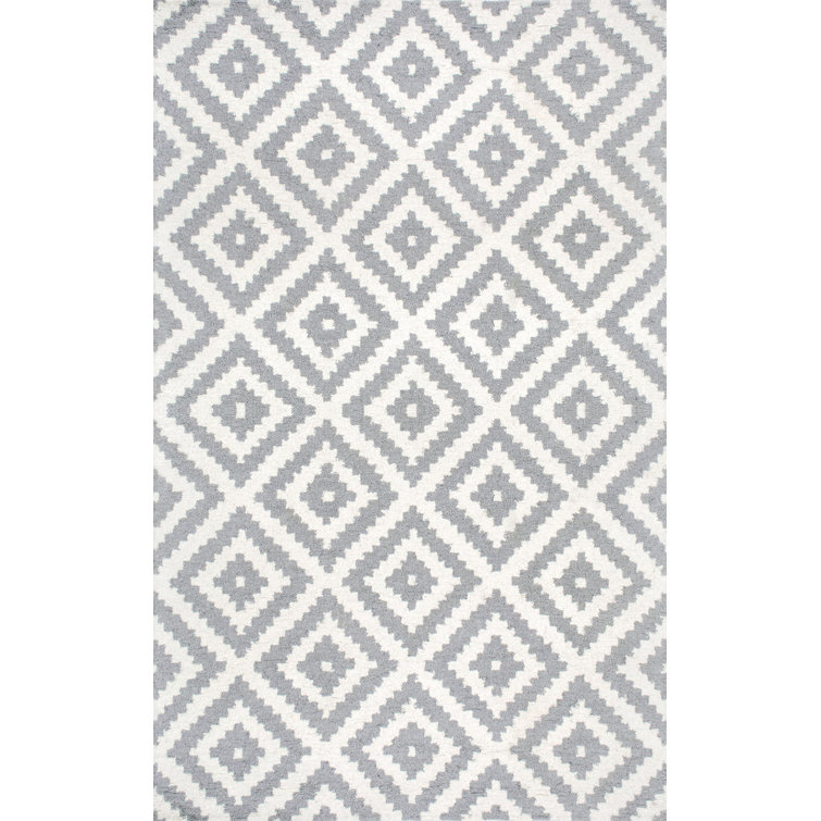 Geometric Wool Hand Woven Area Rug