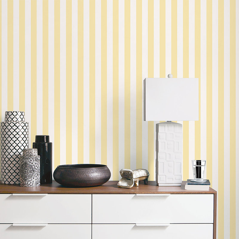 Dristy 10m x 52.8cm Matte Wallpaper Roll, Yellow
