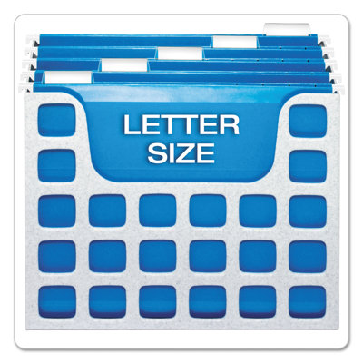 Oxford® DecoFlex® Desktop File With Hanging Folder PVC / Vinyl Hanging Files Open
