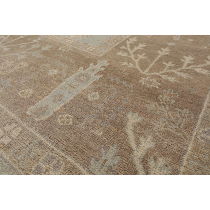 Tapis multicolore en laine délavé Oushak, Rectangulaire 2 pi x 3 pi