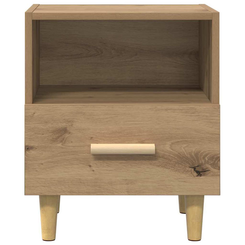 40cm W Manufactured Wood Bedside Table, Artisan Oak