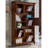 Rustic Solid Wood Display Bookcase with Decorative Painted Cabinets