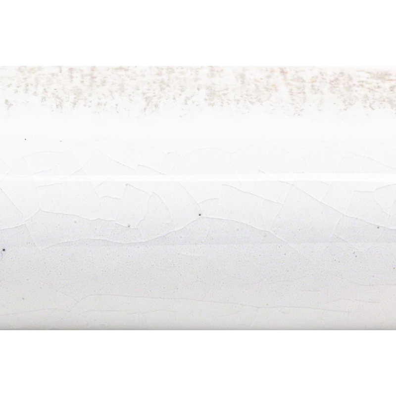 Nabi 1x6 Crackled Glossy Glass Pencil Liner, Glacier White