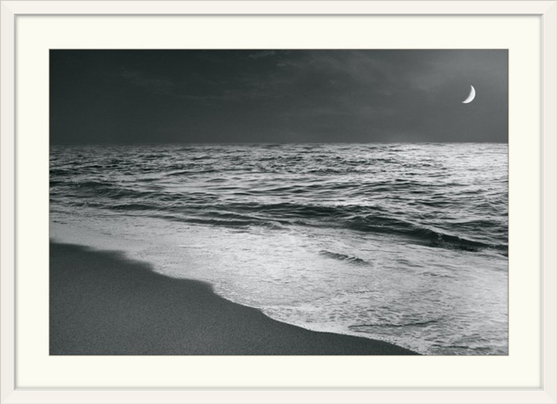 « oasis beach » par sue schlabach, reproduction de photo, H 24 po x l 32 po x P 1 po, Cadre blanc