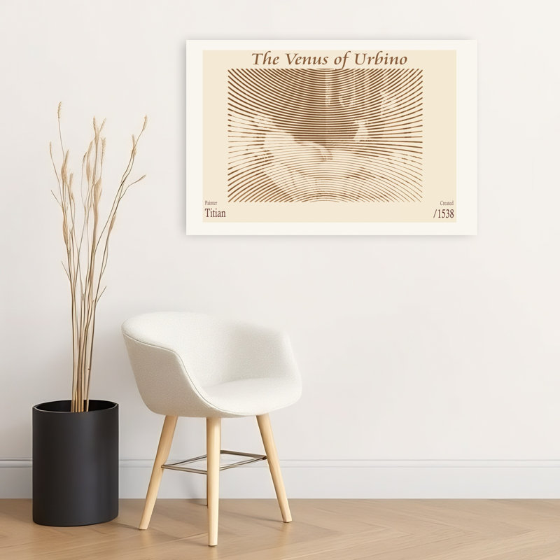 Reclining Nude Figure Classic Delicate Elegant Wall Art Print 1 Piece Wrapped Canvas Wall Art, 60.96cm H x 91.44cm W
