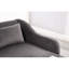 Chaise longue élégante en velours gris - Garnissage en mousse haute densité, confortable avec coussin