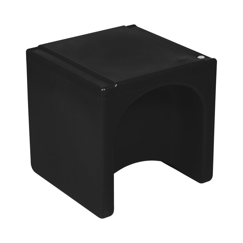 ECR4Kids Tri-Me 3-In-1 Cube Chair, Kids Furniture, Black, 1