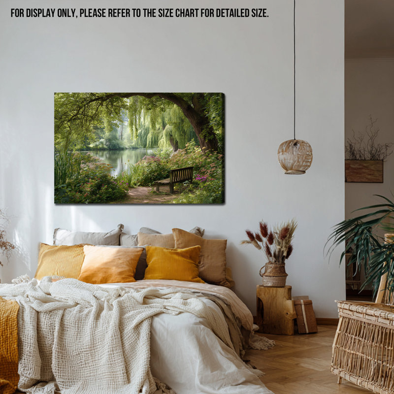 Art mural sur toile grande scène de la nature tranquille, H 36 po x l 48 po