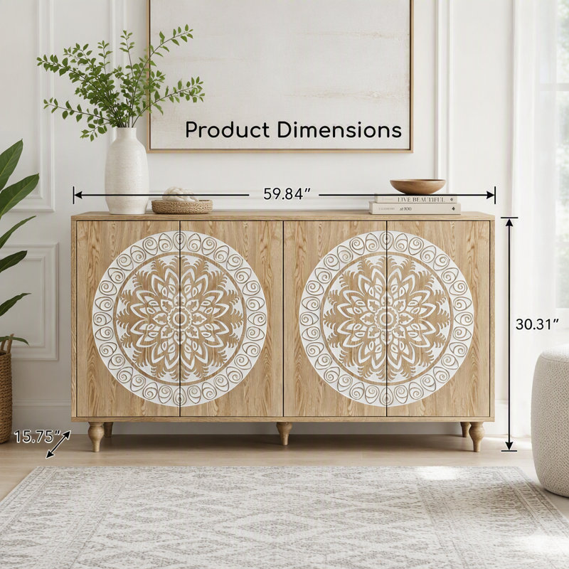 Buffet Mandala, Light Oak