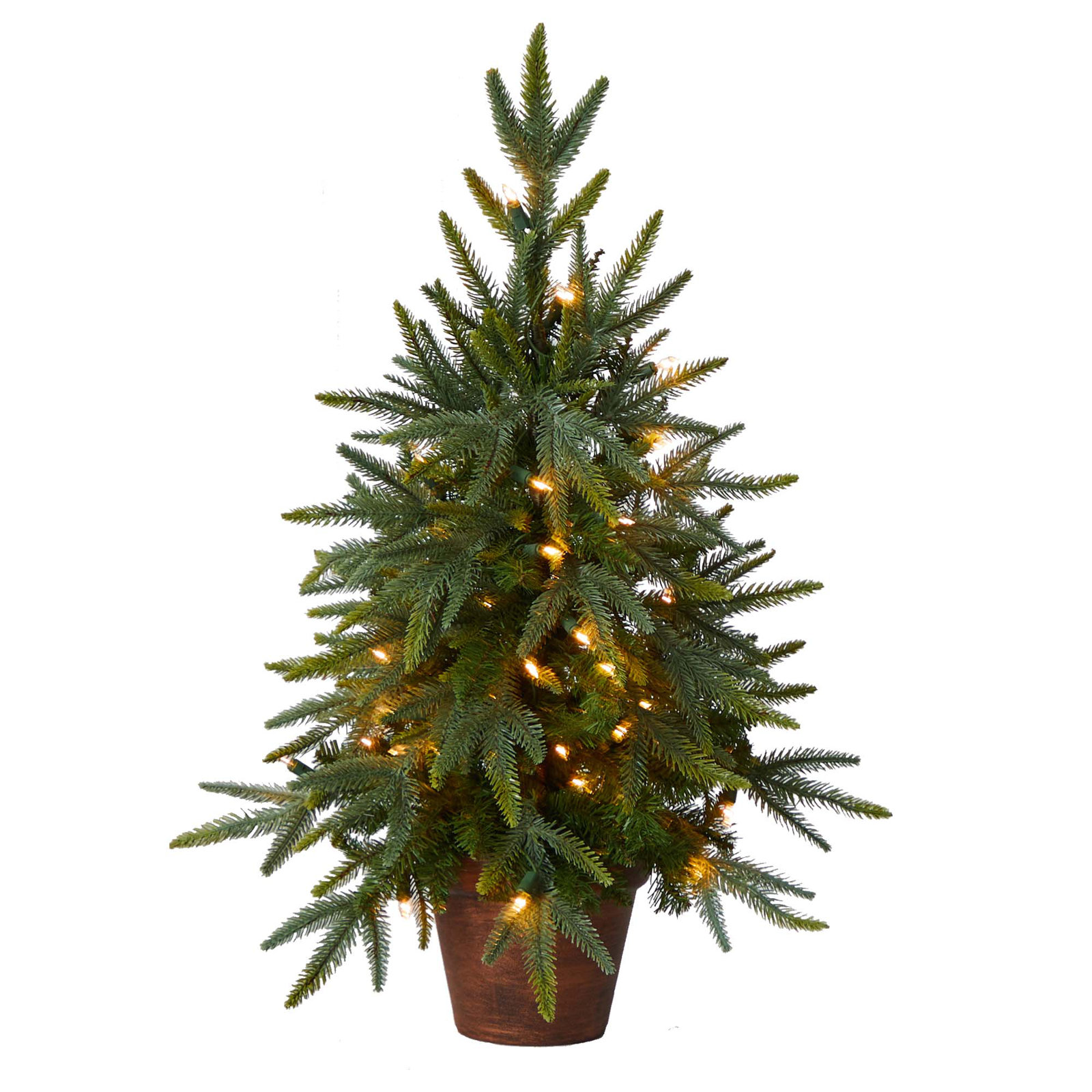 Jonteria White 2.5' Pre-Lit Fir Christmas Tree