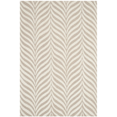 Tapis géométrique en laine touffeté à la main Bowers