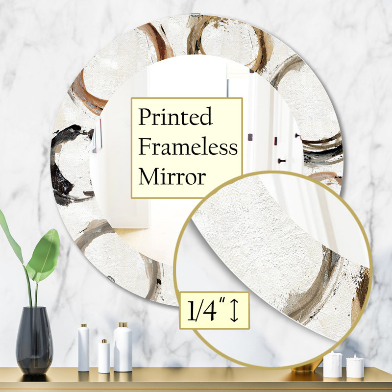 Miroir mural Mid-Century géométrique Natural Balance I, H 31,5 po x l po