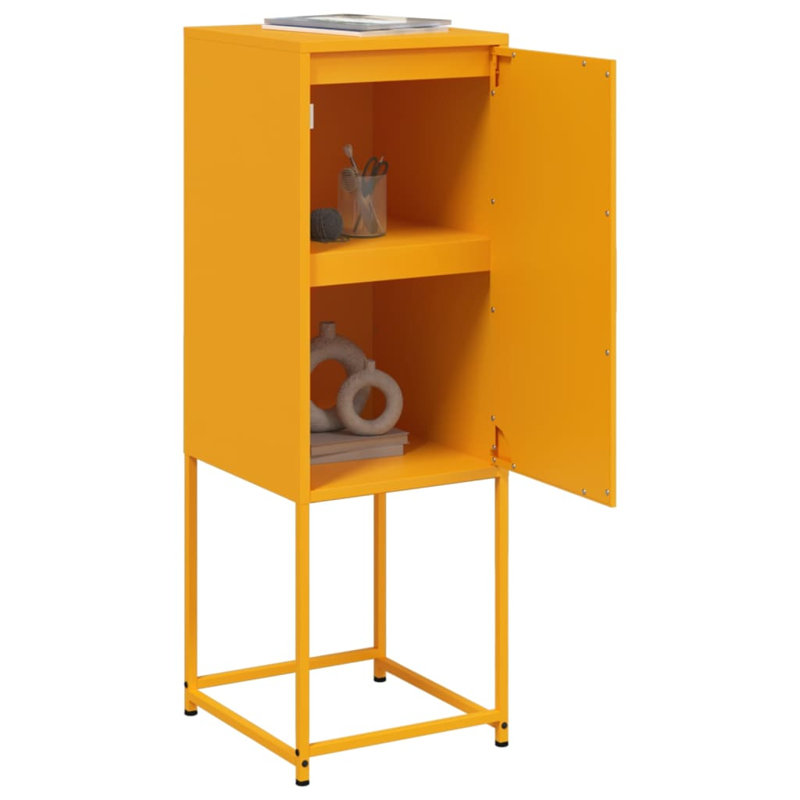 107cm H x 36cm W Standard Bookcase, Mustard yellow