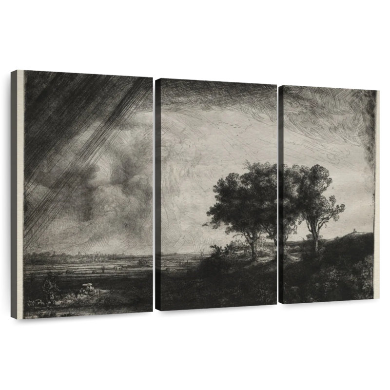 Les trois arbres, 32" H x 50" W