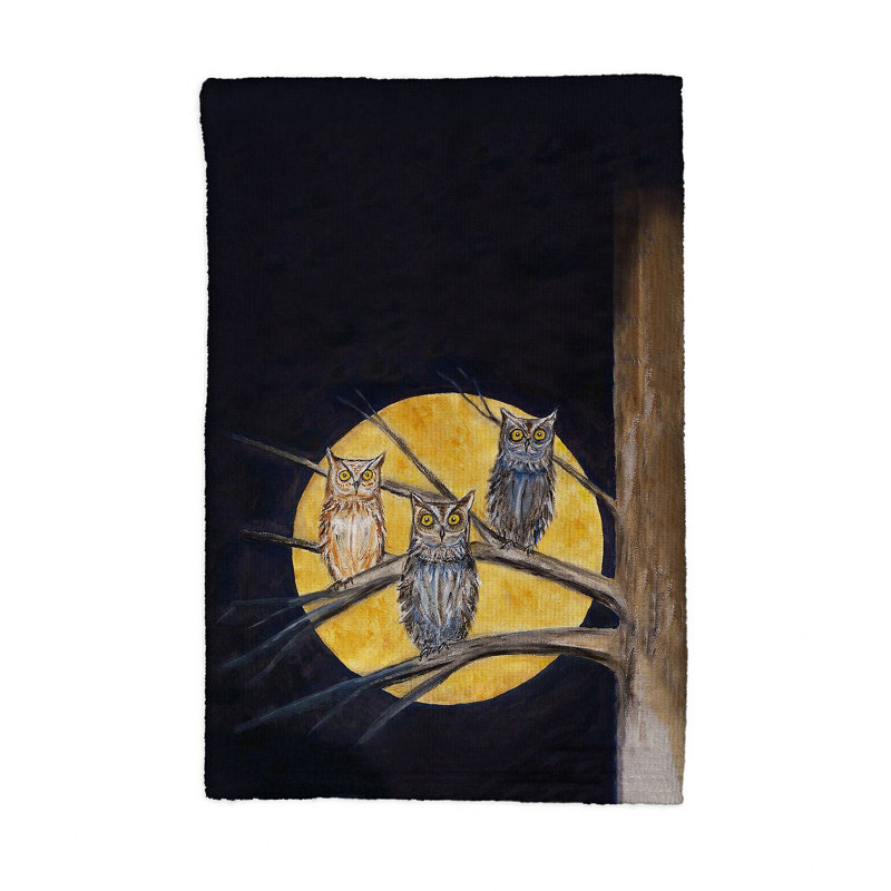 Serviette de thé night hibou