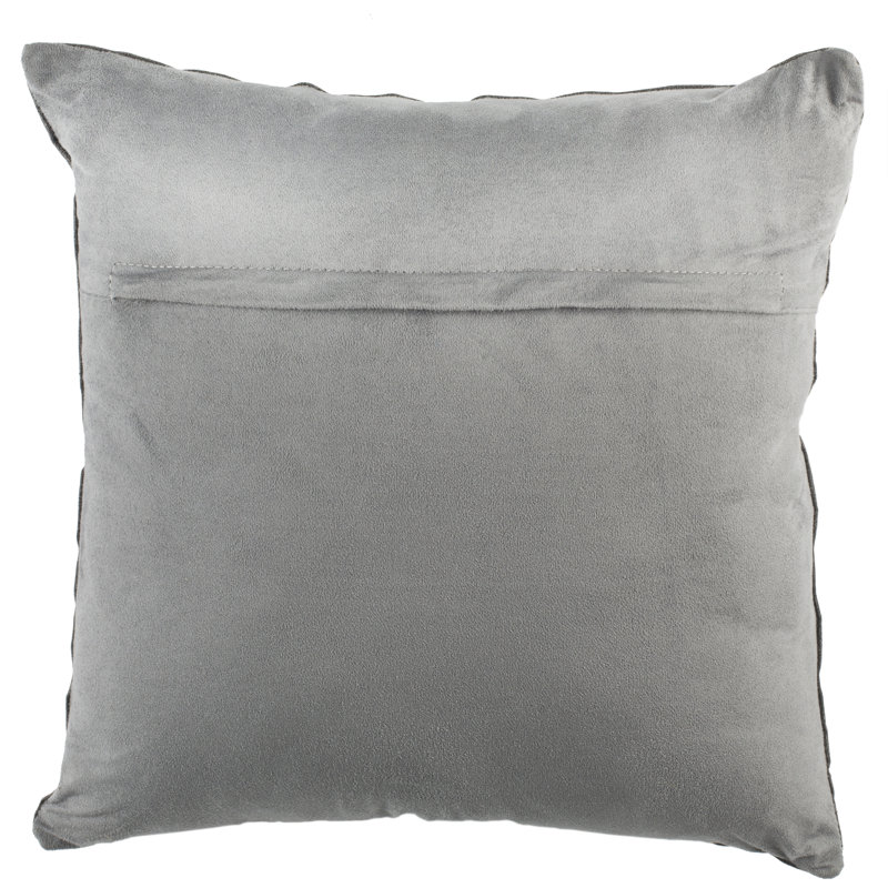 Geometric Leather/Suede Throw Pillow