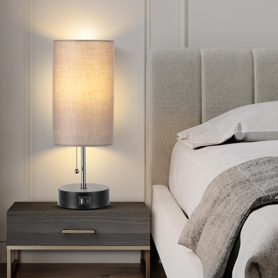 Lampe de table 3 couleurs avec ports USB A et C