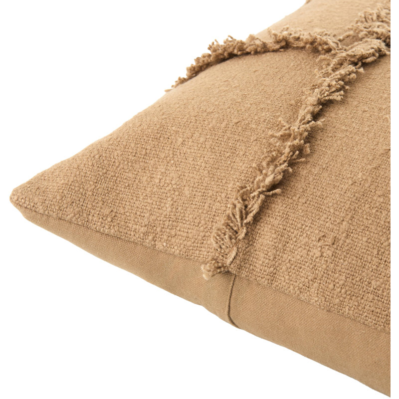 Housse et insert de coussin décoratif Yulara, Polyester, Rectangle 13"H x 20"W, Brown