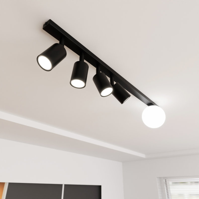 Marlynn Glass Flush Mount, Black