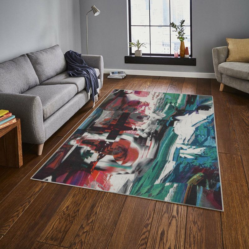 Premium Hall Carpet, 31.5 x 78.7 Inches | 100% Polyester, Antibacterial | 0.04 in Pile Height, Non-Slip Underside, Machine Washable | 3D Digital Printing | Ideal for Living Room & Entryway, Easy Maintenance