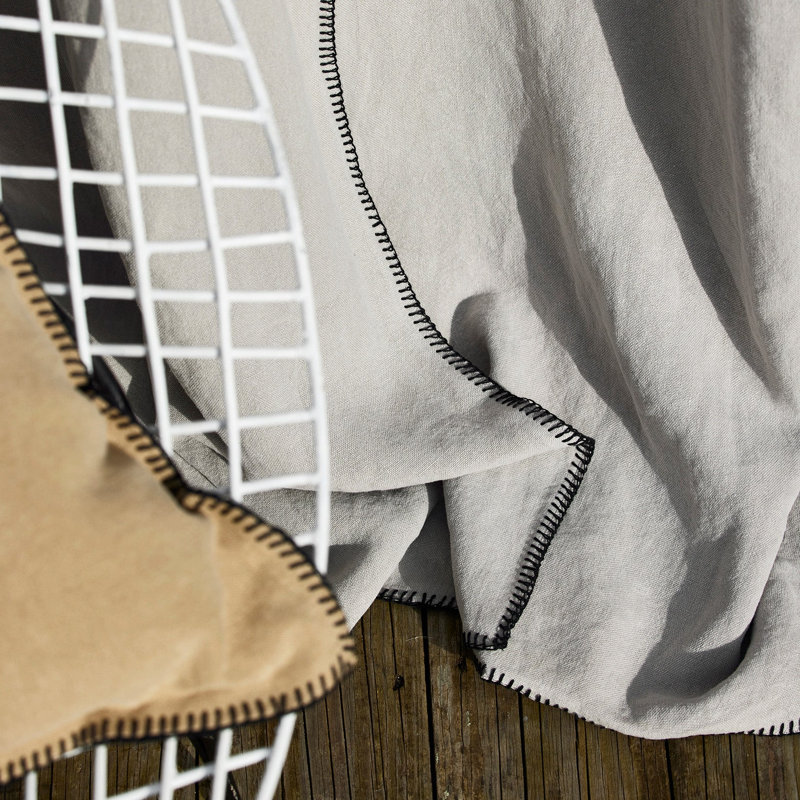 Nino Linen Curtain Single Panel, White, 135 x 350cm
