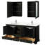 Ensemble de meuble-lavabo double autoportant 72 po avec plateau en quartz Deborah-98186986-98186988-98186985