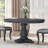 58" Solid Wood Dining Table With Extendable Leaf