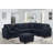 Sectional Sofa, Dark Blue-2123118715