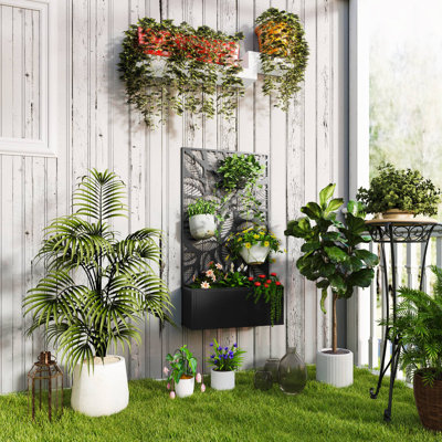 Metal Raised Garden Bed with Trellis