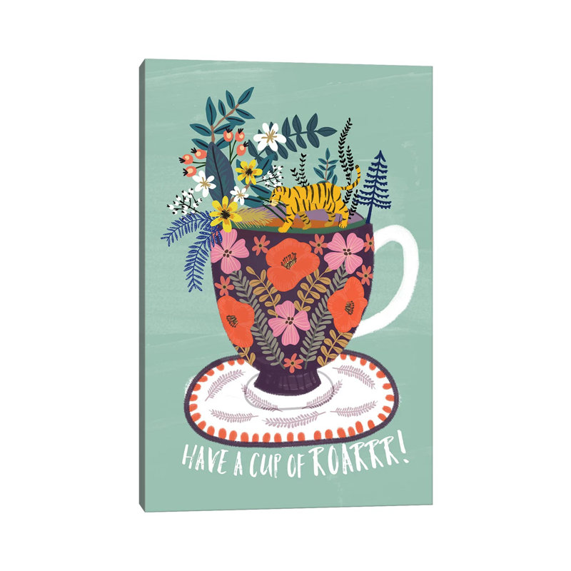 Tea by Mia Charro - Wrapped Canvas Gallery-Wrapped Canvas Giclée, 20.32 cm H x 30.48 cm W