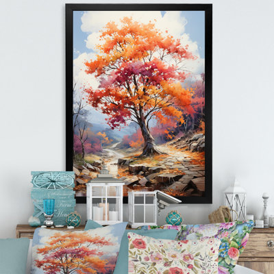 Symphonie d'automne orange et érable rouge - impression
