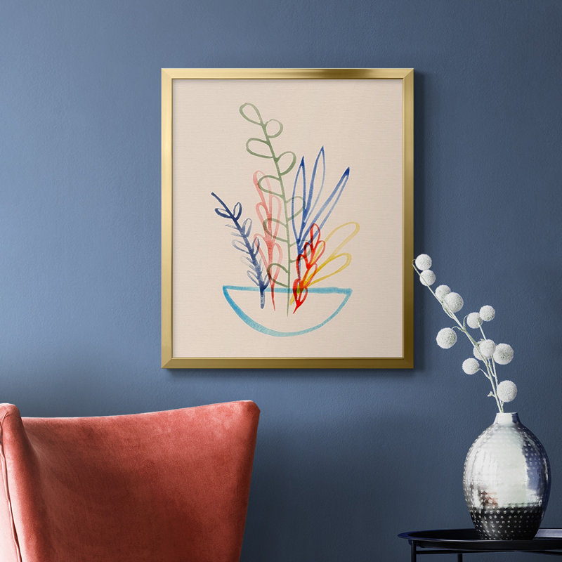 Toile encadrée de qualité supérieure Fun Bunch I - prête à être accrochée, Or, H 20 po x l 16 po